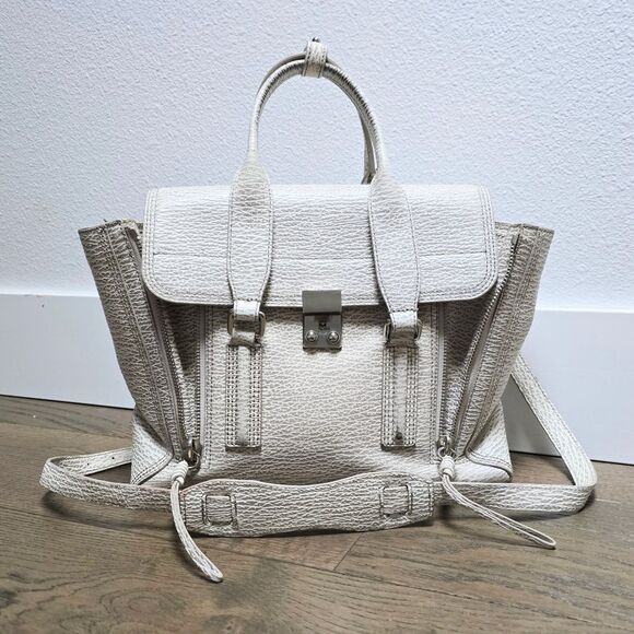 3.1 Phillip Lim Medium Pashli Convertible Bag in White Dove Shark